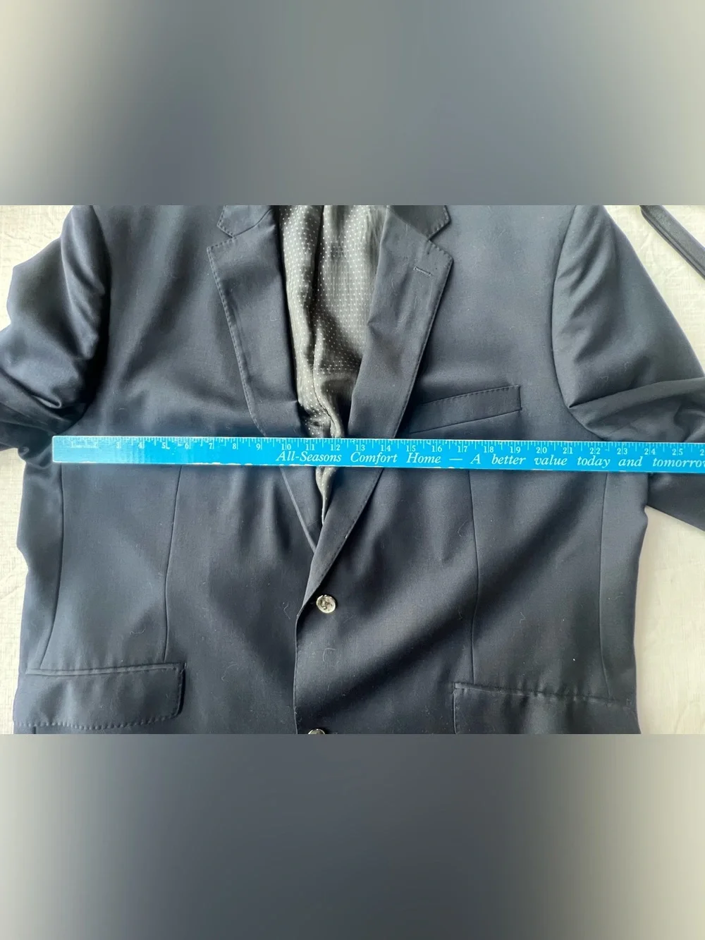 Logan’s of Lexington Men's Classic Navy Blazer - Tailored Two-Button Jacket -50R